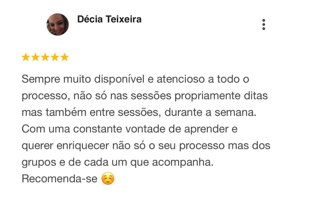 Testemunho de participante sobre o acompanhamento no Programa MBCT online